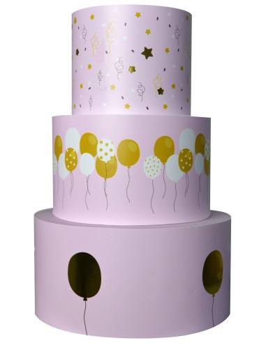Vinyl-Thementorte Geburtstag Pink /...