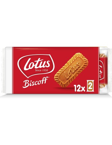 Lotus Biscoff 12 confezioni con 2 biscotti ognuna - 186 gr