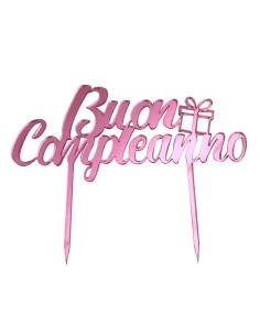 Cake Topper Plexiglass Rosa...