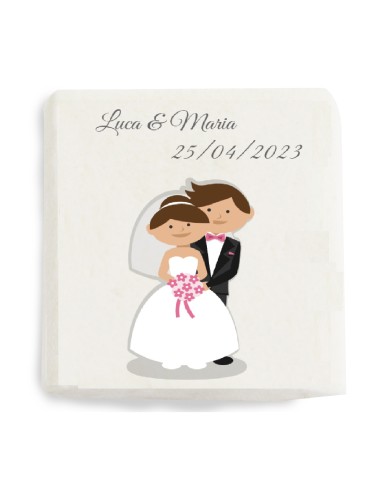 Personalisierte Hochzeits-Marshmallow-Miniquadrate 40 Stück