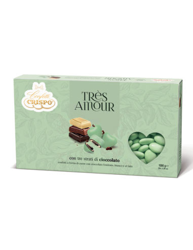 Crispo Confetti a cuore Très Amour Verde Tiffany  - 1Kg