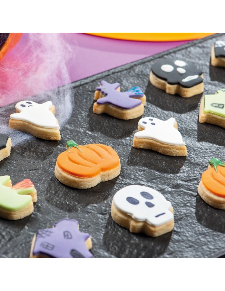 Set mit 6 Mini-Ausstechern / Keksausstechern für Halloween