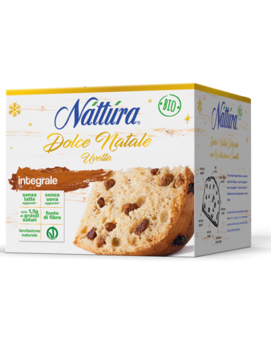Nattura Bio-Vollkorn-Panettone mit Rosinen Vegan 500 gr