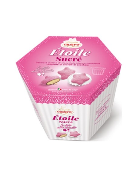 500gr Etoile Sucré Crispo Stelle Della Felicità Rosa con pirottino