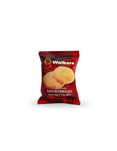 Walkers Highlanders Snack Two Shortbread Scottish Biscuits - 1 x 40 Gr
