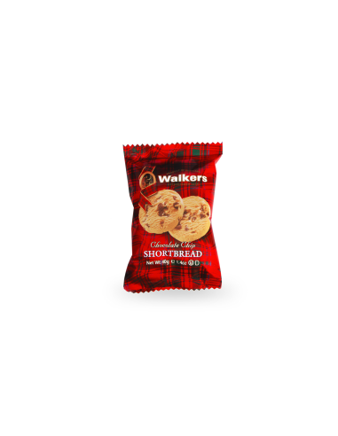 Walkers Chocolate Chip Snack Two Shortbread Scottish Biscuits - 1 x 40 Gr