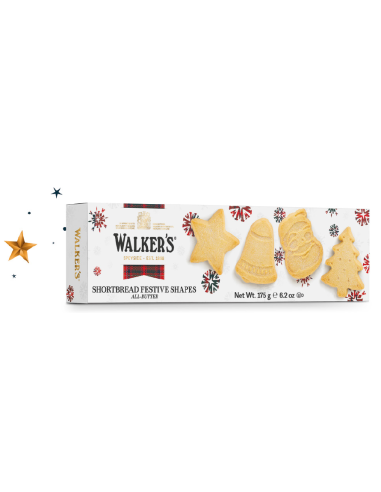 Walkers Festive Shortbread Shapes Biscotti Natalizi Scozzesi - 175 Gr