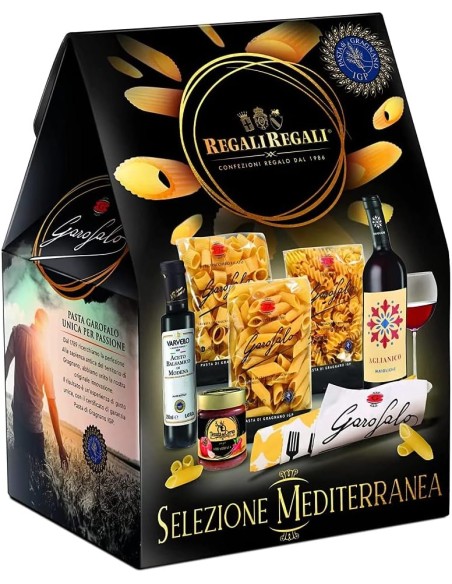 Geschenkbox „Mediterranean Selection“ Weihnachts-Lebensmittelkorb 7-teilig