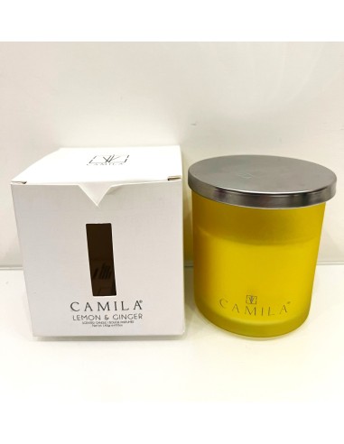 Camila-Zitronen- und Ingwer-Duftkerze – Capri Silver