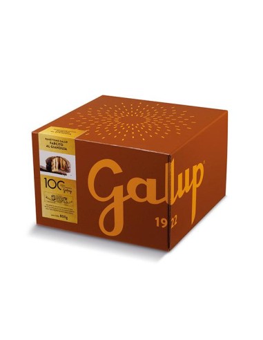 Galup Panettone gefüllt mit Streglio-Gianduja-Creme – 1 kg braune Schachtel