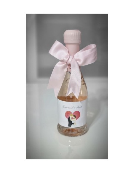 Sant'Orsola rosè 200ml: Prosecco con Etichetta Personalizzata Matrimonio Sposi - Promessa