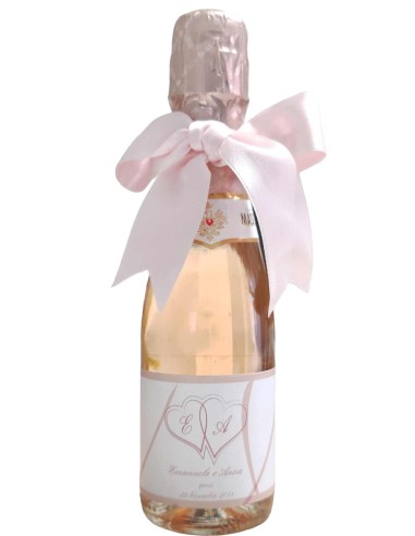 Sant'Orsola rosè 200ml: Prosecco con Etichetta Personalizzata Matrimonio - Promessa - Promessa