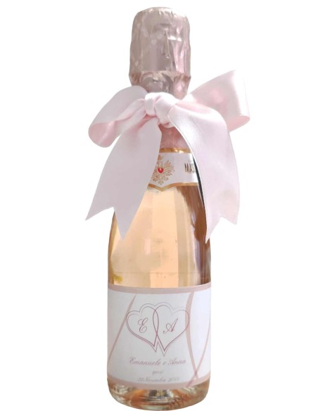 Sant'Orsola rosè 200ml: Prosecco con Etichetta Personalizzata Matrimonio - Promessa - Promessa