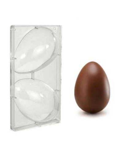 Stampo cioccolato uovo 200gr 2 impronte 118x176 mm
