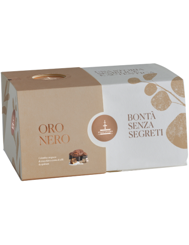 Fiasconaro Colomba Oro Nero 1 kg mit Kaffeesahne zum Bestreichen