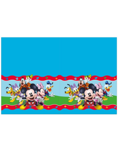 Tischdecke mit Mickey-Mouse-Motiv, 120 x 180 cm, Micky Maus für Mottoparty