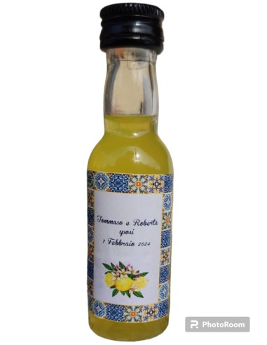 Bottiglia Limoncello Mignon etichetta...