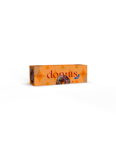 Maxtris Donuts al gusto Cacao con glassa Colorata - confezione da 6 pezzi