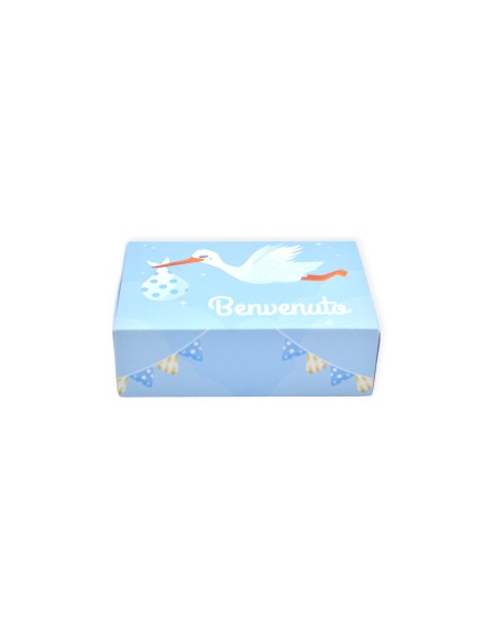 Scatola Portaconfetti nascita Bambino 10x8x2.5 cm