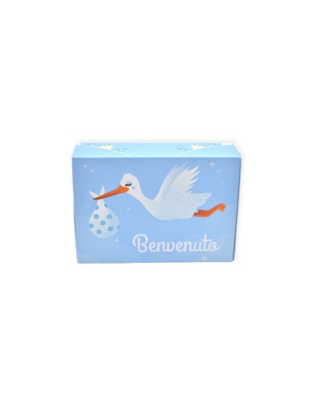 Scatola Portaconfetti nascita Bambino 10x8x2.5 cm