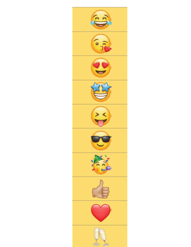 Maxtris Konfetti mit Emoji-Aufdruck -...