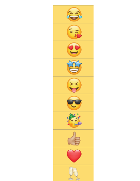 Maxtris Konfetti mit Emoji-Aufdruck - 200 Gramm Box