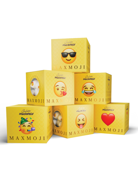 Maxtris Konfetti mit Emoji-Aufdruck - 200 Gramm Box