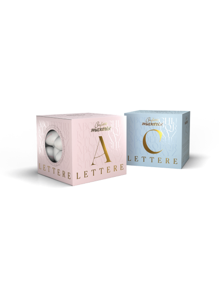 Confetti Maxtris con stampa Lettera rosa - box da 200 grammi