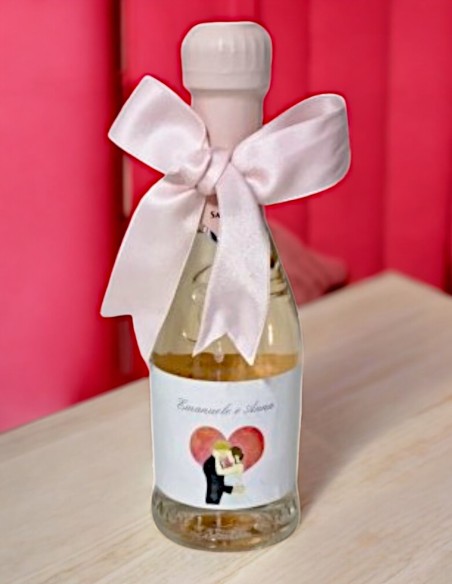 Sant'Orsola rosè 200ml: Prosecco con Etichetta Personalizzata Matrimonio Sposi - Promessa