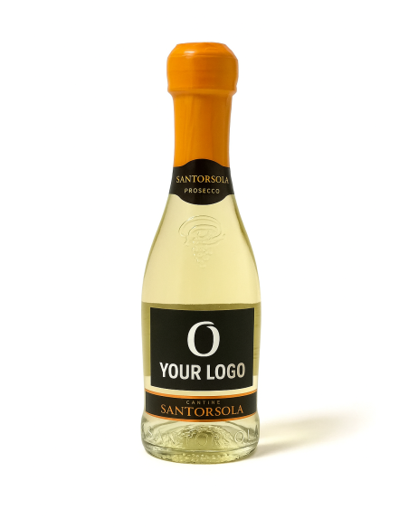 Prosecco-Flasche mit personalisiertem Etikett 200 ml
