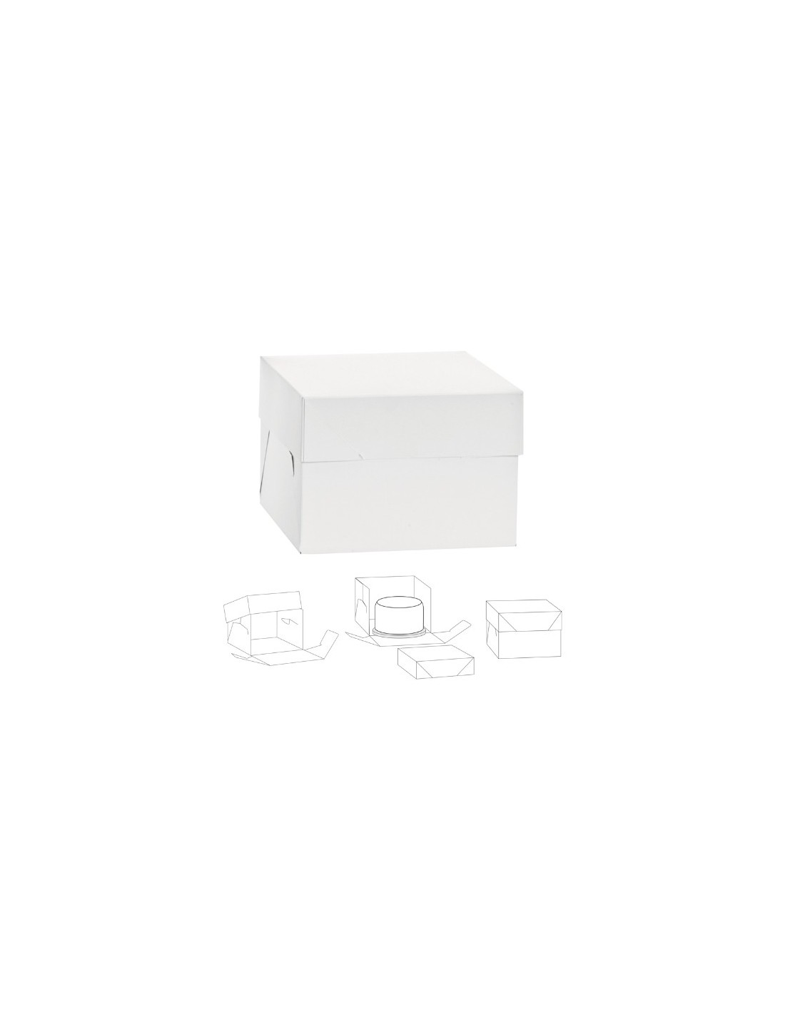 0339477 DECORA - BOX PER DOLCI 30,5 X 30,5 X H 30 CM