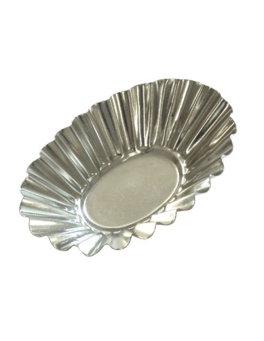 Lockige Form Ovales Aluminium 9,5x6xh1,5 cm