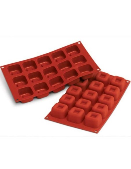 Mittelgroße quadratische Savarin Silikonform