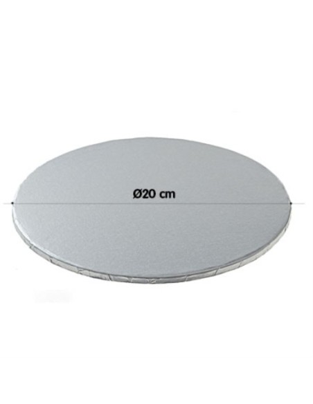 Sottotorta tondo argentato 20CM