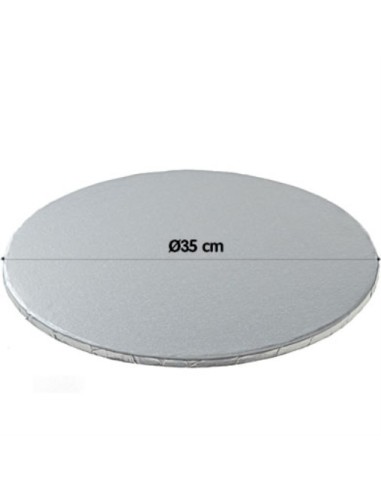 35CM runder silberner Tortenständer