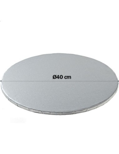 40CM silberner runder Tortenständer