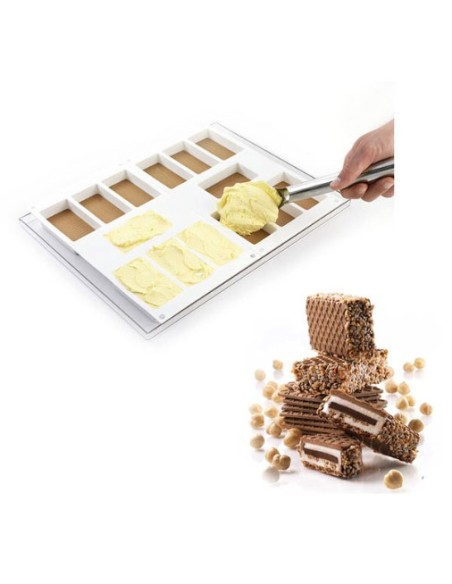 Set 2 stampi silicone gelato Biscotto Slim