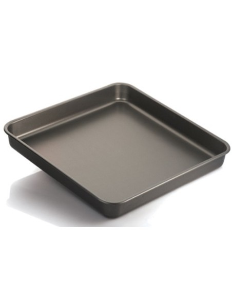 Niedriges Pizzaofenblech 40x40xh4 cm