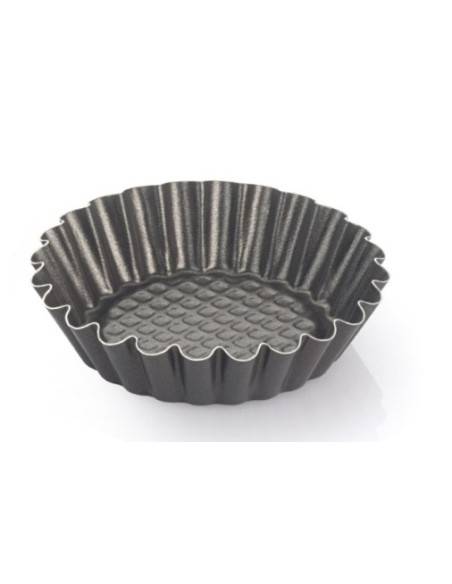 Cf 6 pz Formina Crostatina fondo rialzato 10xh2,3 cm