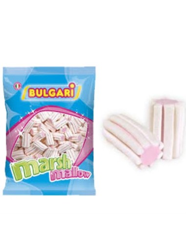 Marshmallow estruso striato bianco e rosa 1KG
