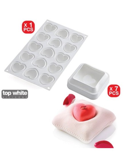 Kit7 + 1 herzförmige Form mit Kissen