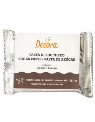 Pasta di zucchero cacao marrone 250 grammi