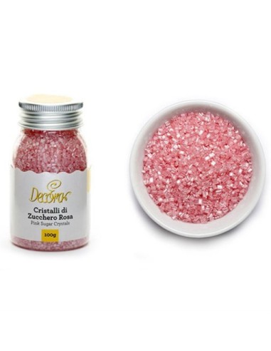 Rosa Zuckerkristalle 100 Gramm