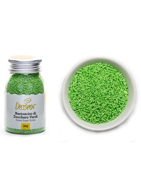 Bastoncini di zucchero verdi 90g