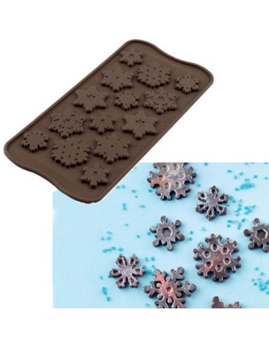 Stampo silicone Choco Frozen - fiocchi di neve