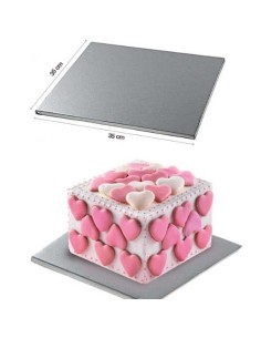 35 CM Silber Quadratische...