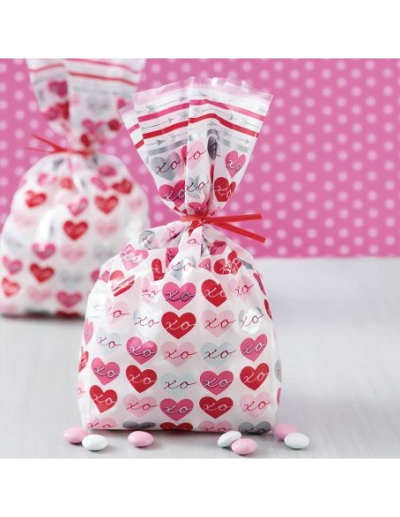 Cf. 20 Sacchetti Cuori Hello Valentine