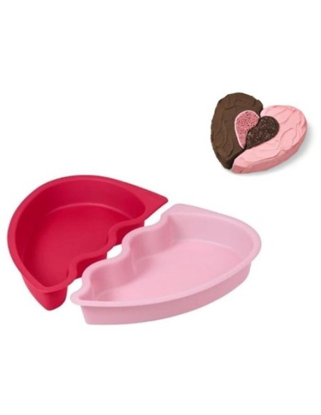 Set mit 2 Silikon-Herzformen