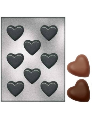Glatte Herzen Schokoladenform 52x42x12mm
