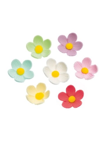 Sortierte große Blumen in Zucker 6St